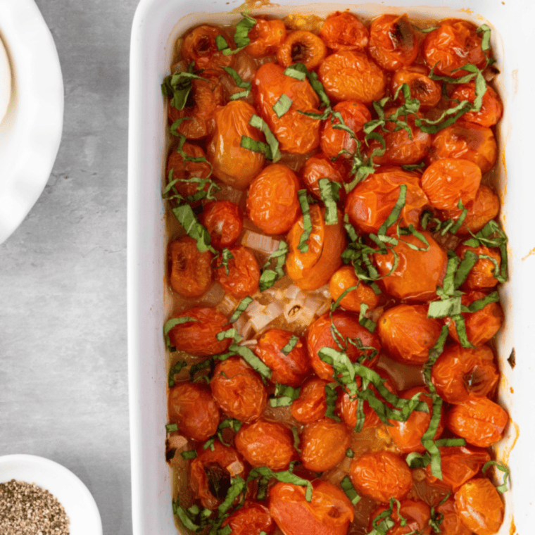 Remove tomatoes from the air fryer and let cool for 5 minutes.
