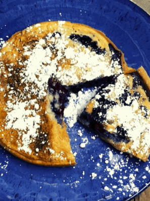Air Fryer Blueberry Pancake Bake