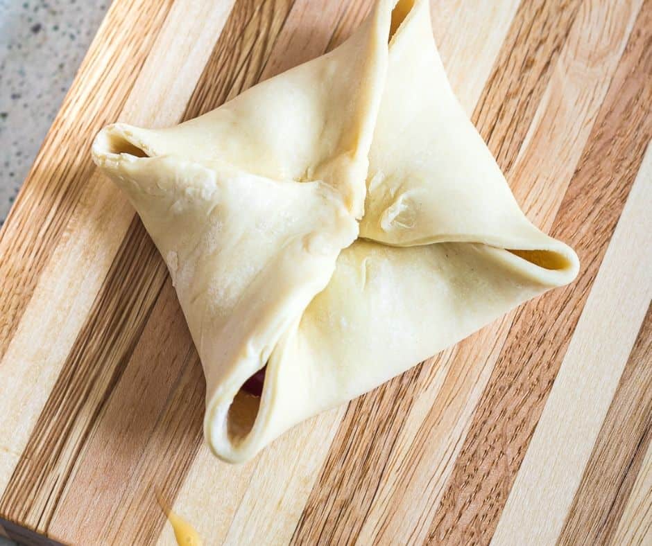 Air Fryer Cherry Pastry Folding