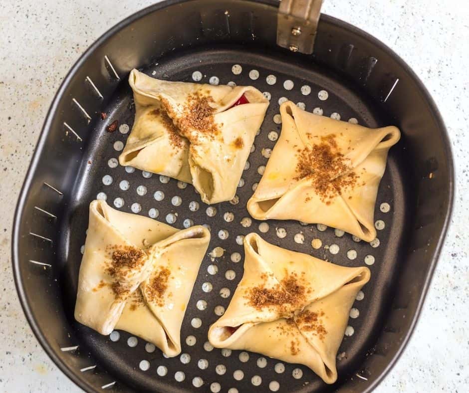 Air Fryer Cherry Turnovers Dusted with Cinnamon Sugar Filling