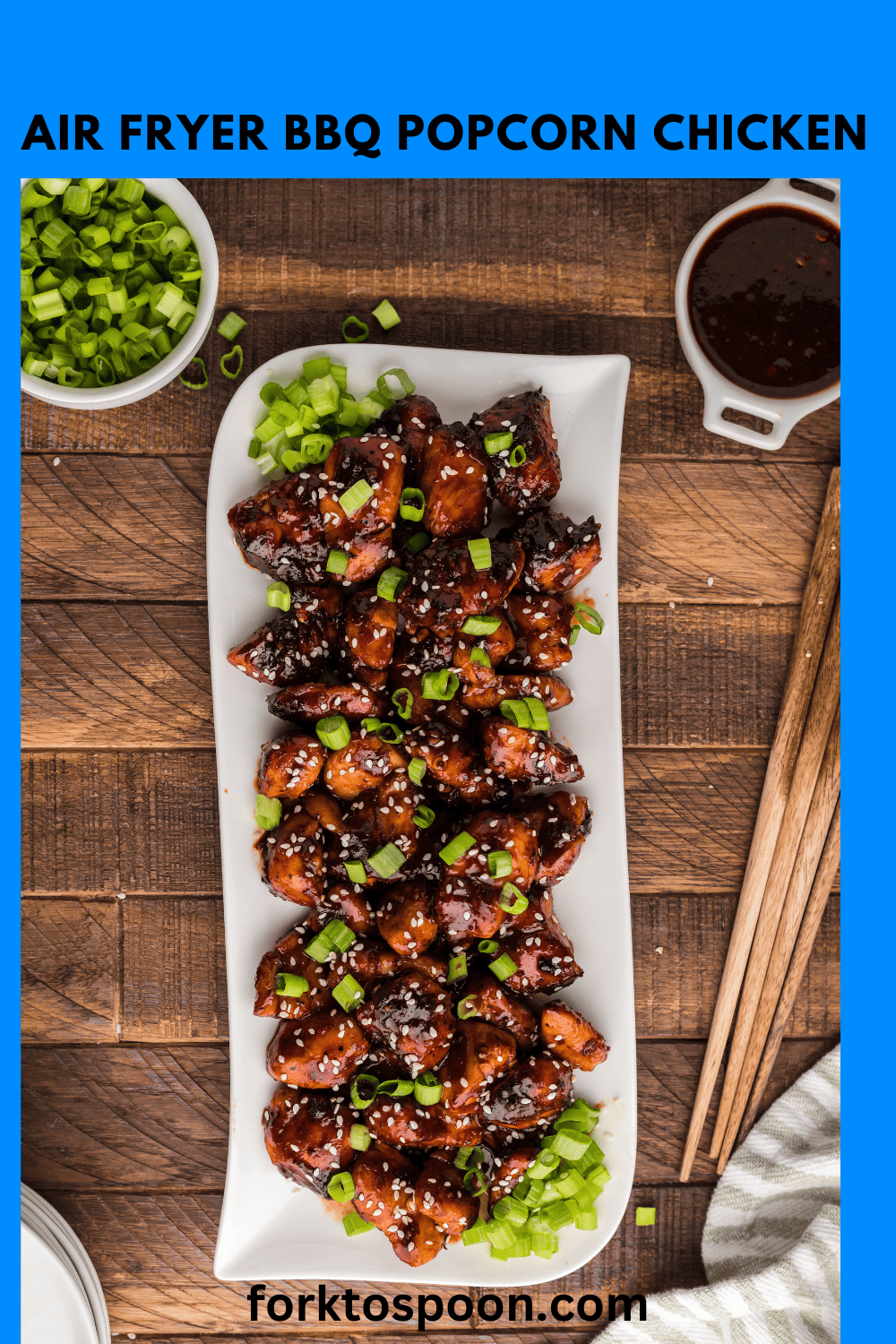 Air Fryer BBQ Popcorn Chicken