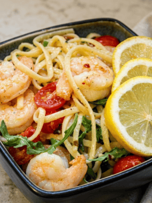 Air Fryer Garlic Butter Shrimp Scampi