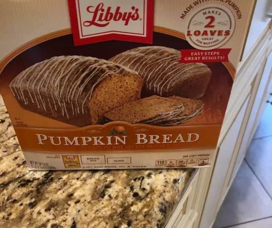 Box of Libby's Pumpkin Mix on Counter