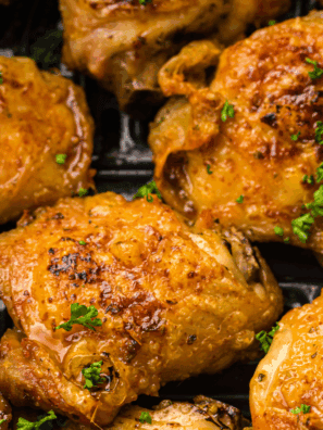 Easy Air Fryer Honey Garlic Chicken Thighs