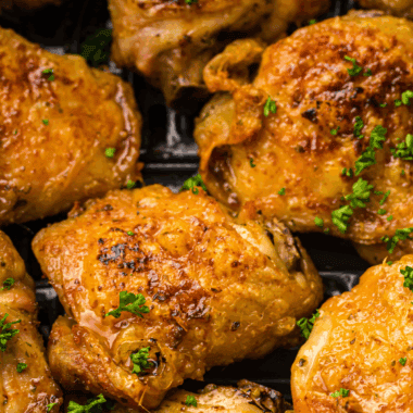 Easy Air Fryer Honey Garlic Chicken Thighs