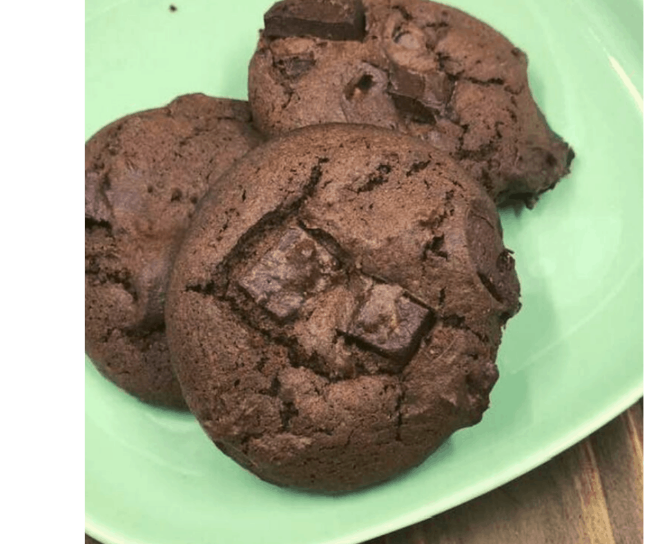 Air Fryer, Double Chocolate Chunk Cookies