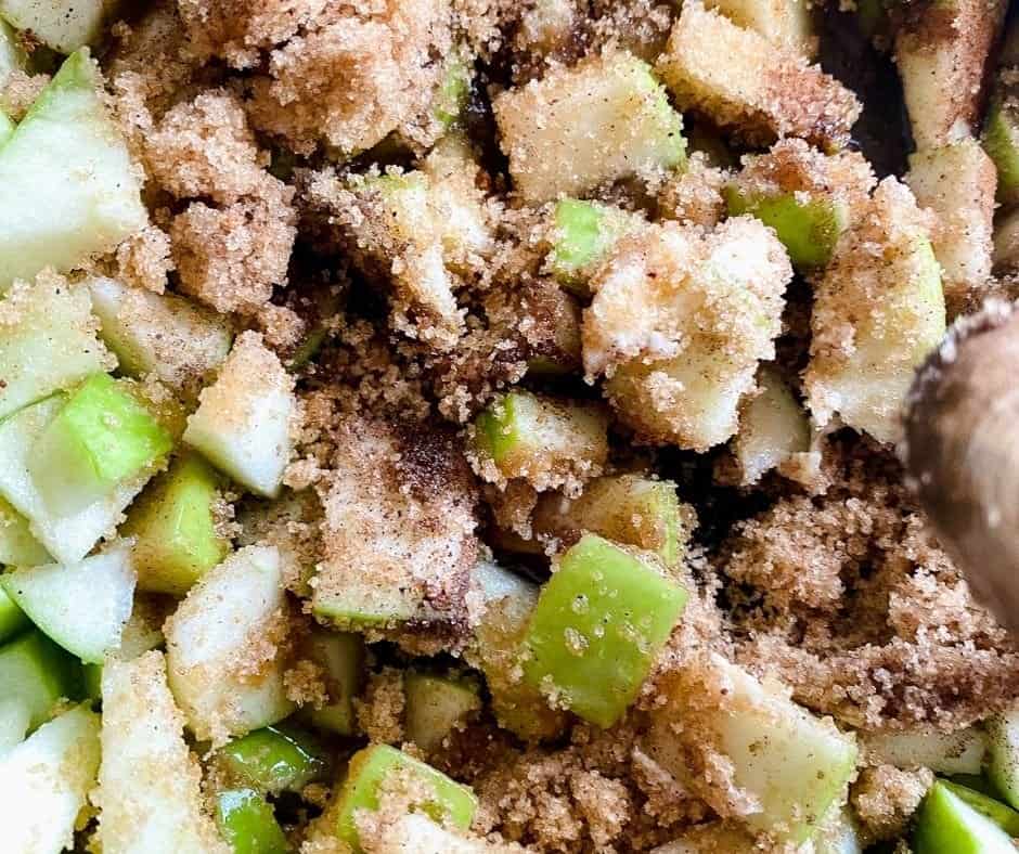 Diced Apples with Other Ingredients In Bowl