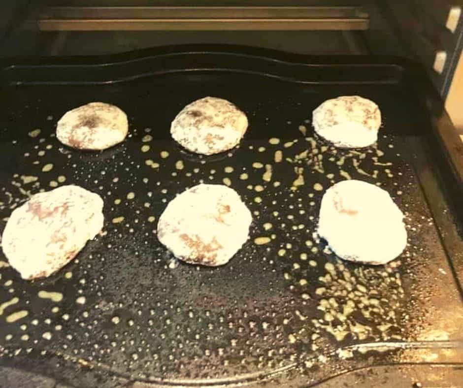 Air Fryer Chocolate Crinkle Cookies in Powdered Sugar