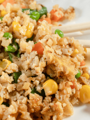 Air Fryer Fried Cauliflower Rice