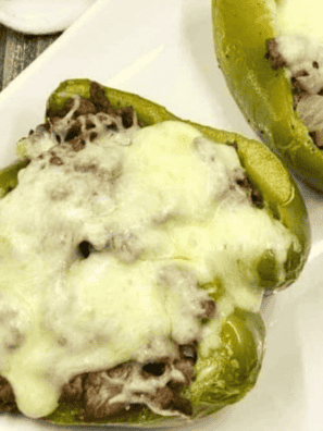 Air Fryer Philly Cheesesteak Stuffed Peppers