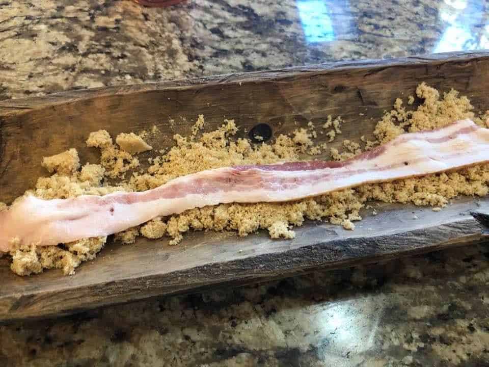 Bacon Rubbed with Brown Sugar