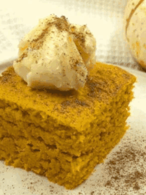 Slice of Easy Air Fryer Pumpkin Cornbread on a plate, golden brown with a soft, fluffy texture.