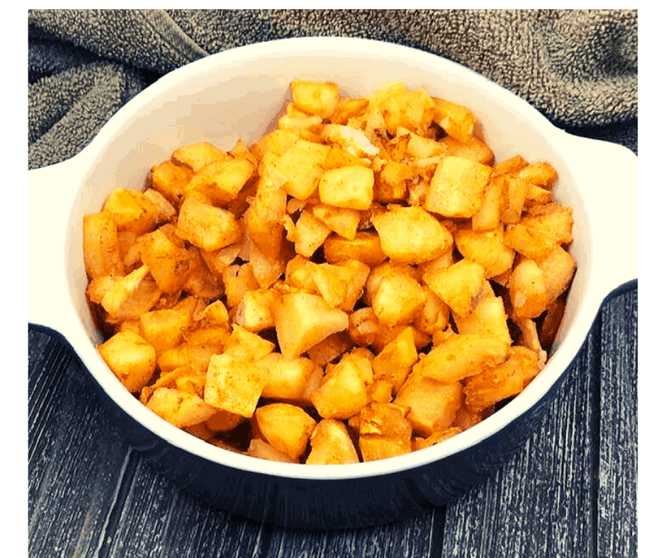 Air Fryer Bob Evan S Seasoned Potatoes Home Fries Fork To Spoon