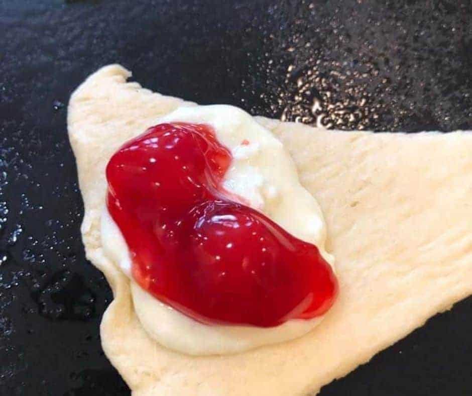 Cherry Pie Filling in Crescent Roll