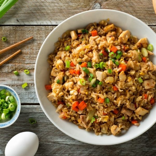 Air Fryer Vegetable Fried Rice Fork To Spoon