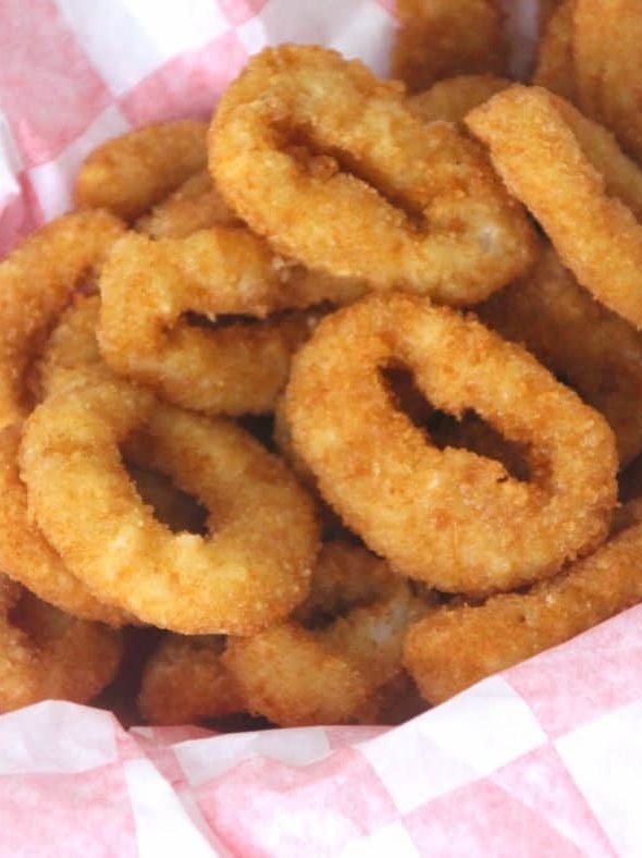 Air Fryer Salt And Pepper Calamari Fork To Spoon