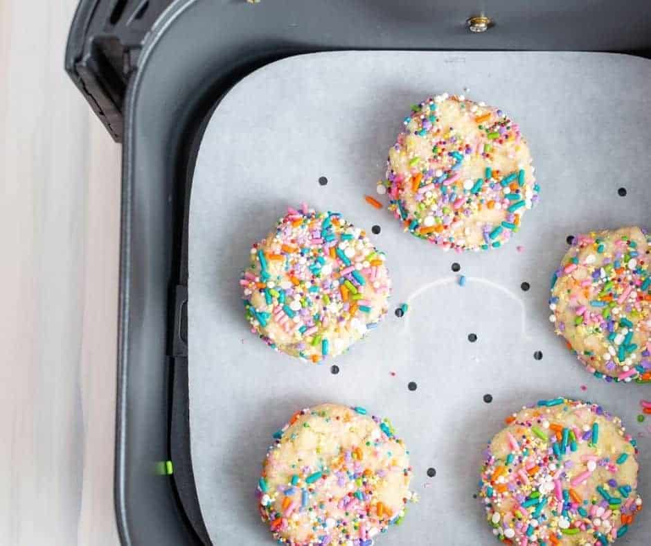 Air Fryer Confetti Cookies