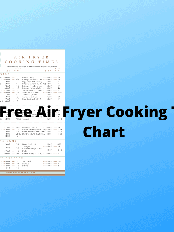 Air Fryer Cheat Sheet (Printable) - Fork To Spoon