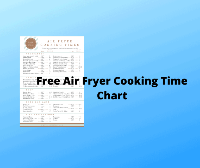 Air Fryer Cooking Chart - Fork To Spoon