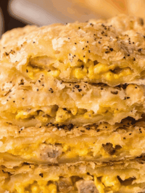 Air Fryer Sausage Egg Cheese Toaster Strudel