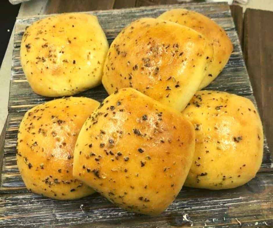Air Fryer Herb Butter Dinner Rolls