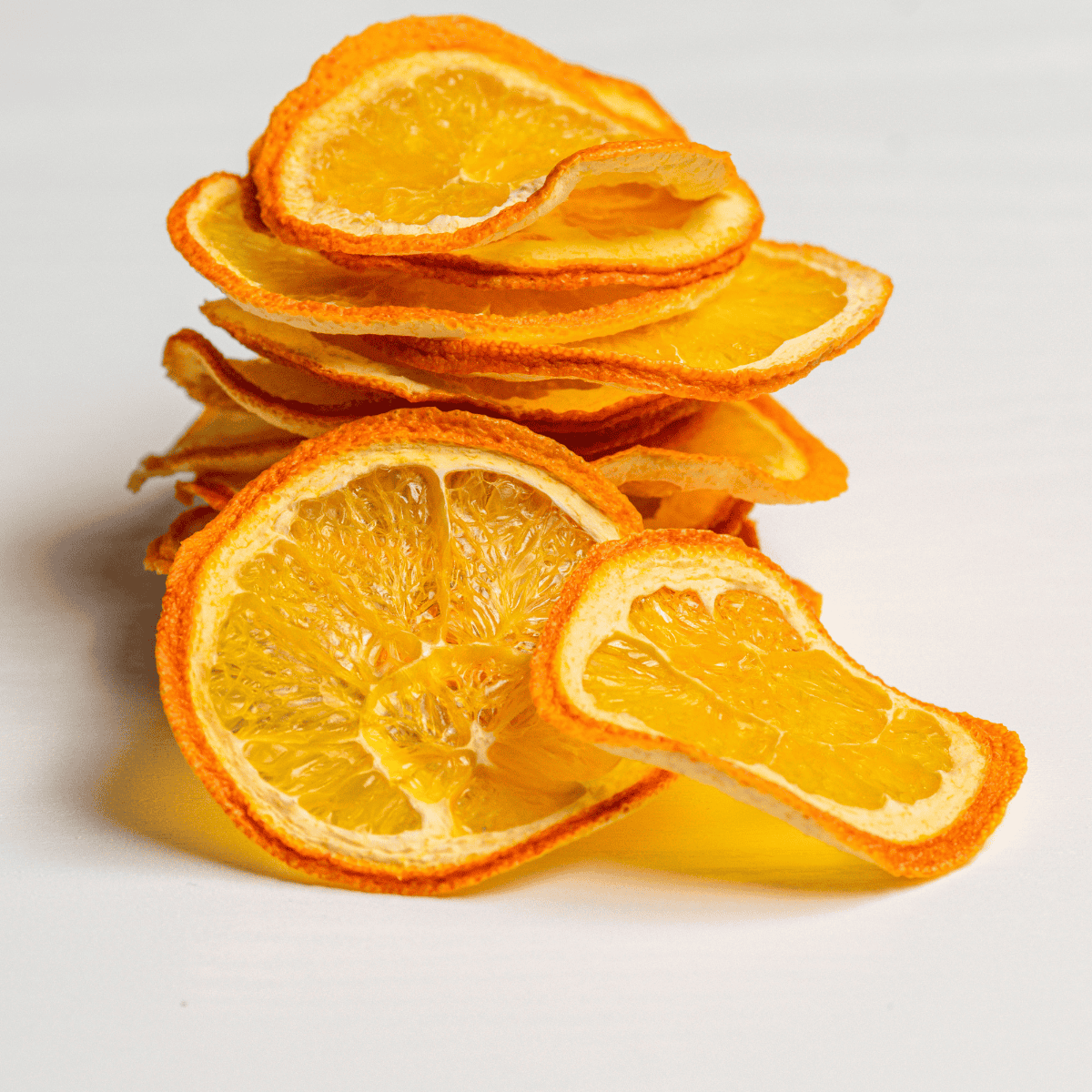 Air Fryer Dried Orange Slices, crispy and golden.