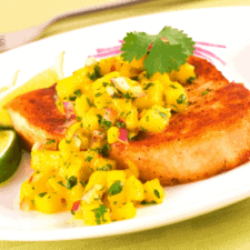 Air Fryer, Grilled Swordfish Steaks with Mango Salsa-image