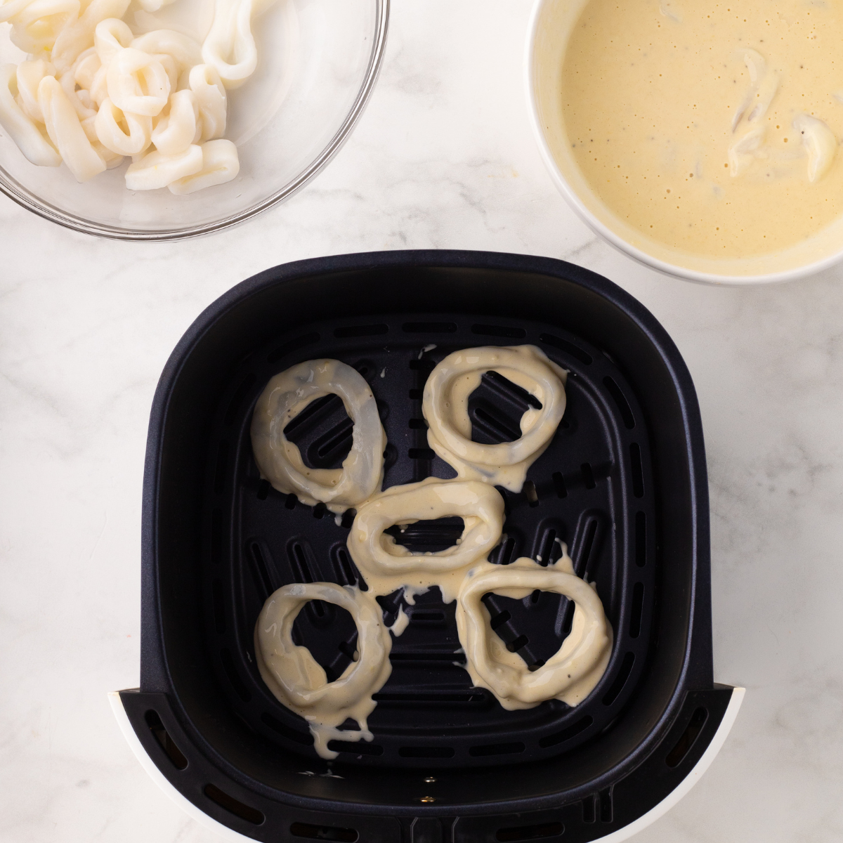 Air Fryer Salt And Pepper Calamari Fork To Spoon