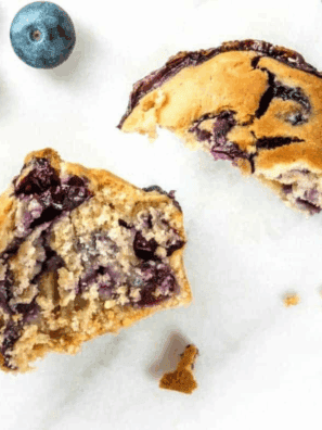 Air Fryer Blueberry Muffin For One