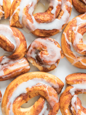 Air Fryer Cinnamon Roll Donuts