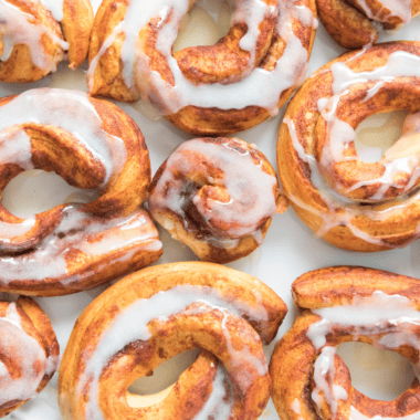 Air Fryer Cinnamon Roll Donuts