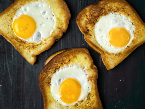 Air Fryer Egg In A Hole Toast - The Foodie Affair