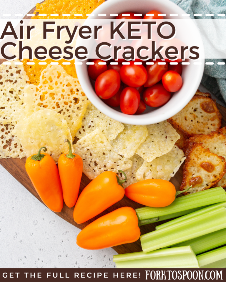 Air Fryer KETO Cheese Crackers Fork To Spoon
