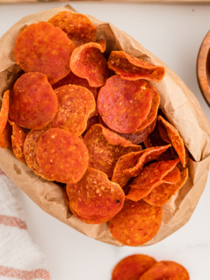 Air Fryer Pepperoni Chips