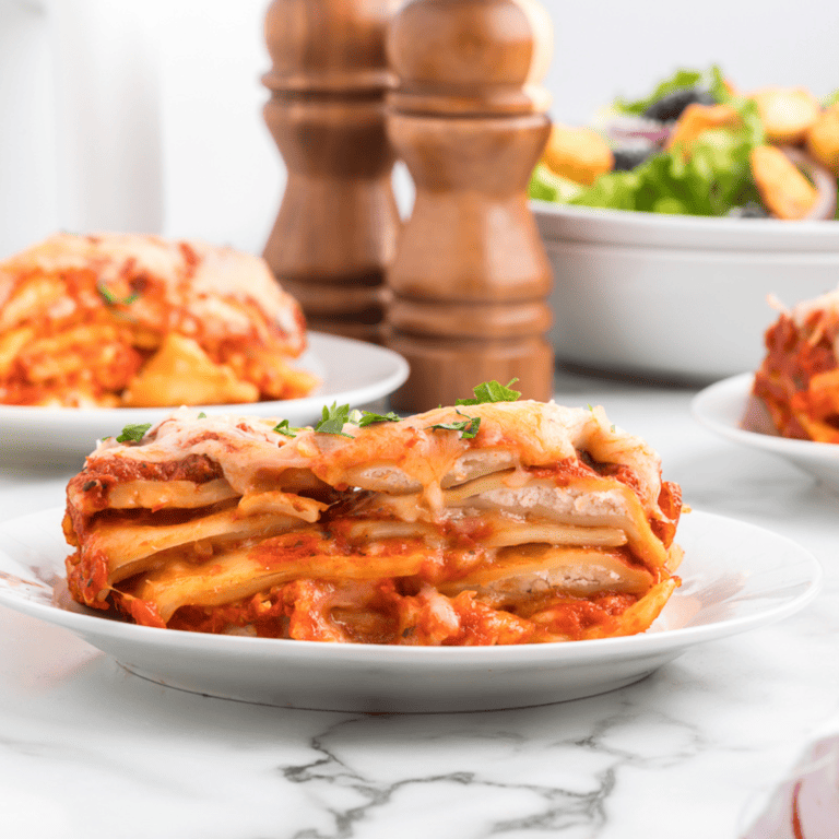 Air Fryer Ravioli Lasagna - Fork To Spoon
