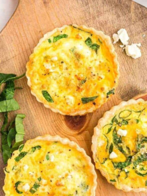 Air Fryer Spinach Feta Quiche