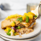 Air Fryer Swordfish With Mango Salsa
