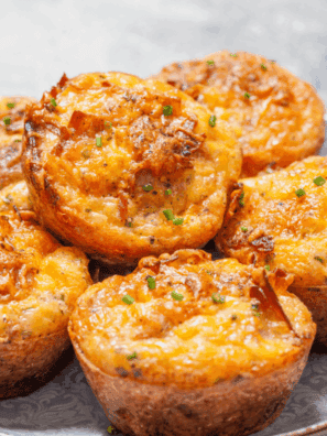 Easy Air Fryer Ham and Cheese Muffins