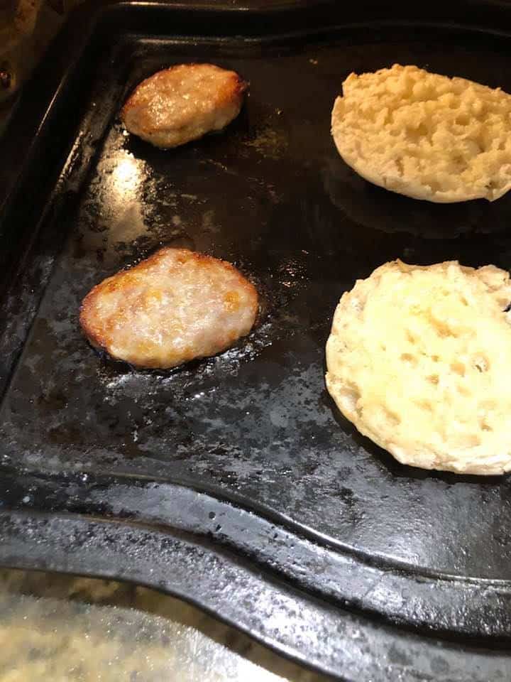 Air Fryer, Copycat McDonald's Sausage McMuffin Fork To Spoon