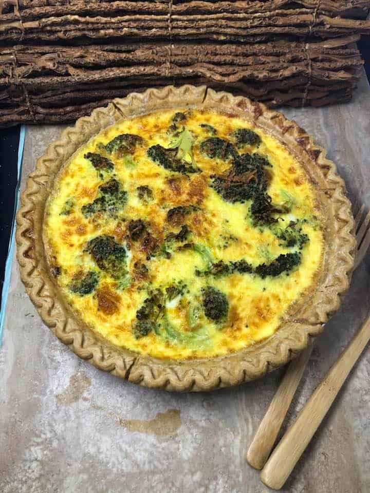 Air Fryer, Broccoli and Cheddar Cheese Quiche