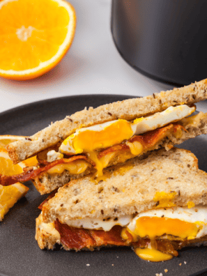 Air Fryer Bacon, Egg, And Cheese Breakfast Sandwich