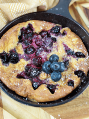 Air Fryer Blueberry Dutch Baby Pancakes