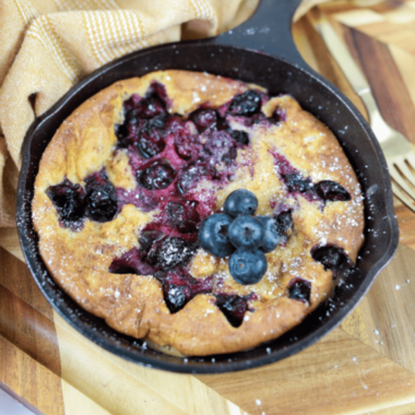 Air Fryer Blueberry Dutch Baby Pancakes