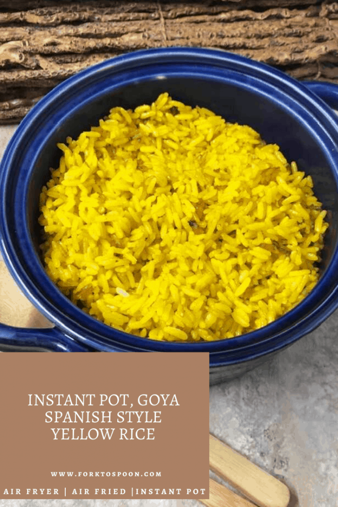 Instant Pot, Goya Spanish Style Yellow Rice