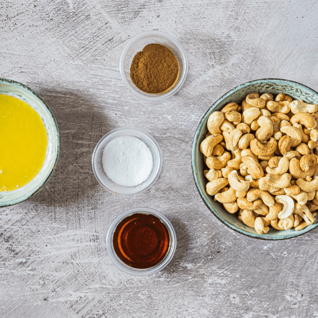 Ingredients Needed For Making Roasted Cashews In Air Fryer