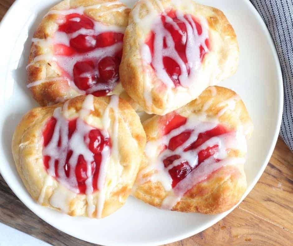 Air Fryer Cherry Cream Cheese Danish-image