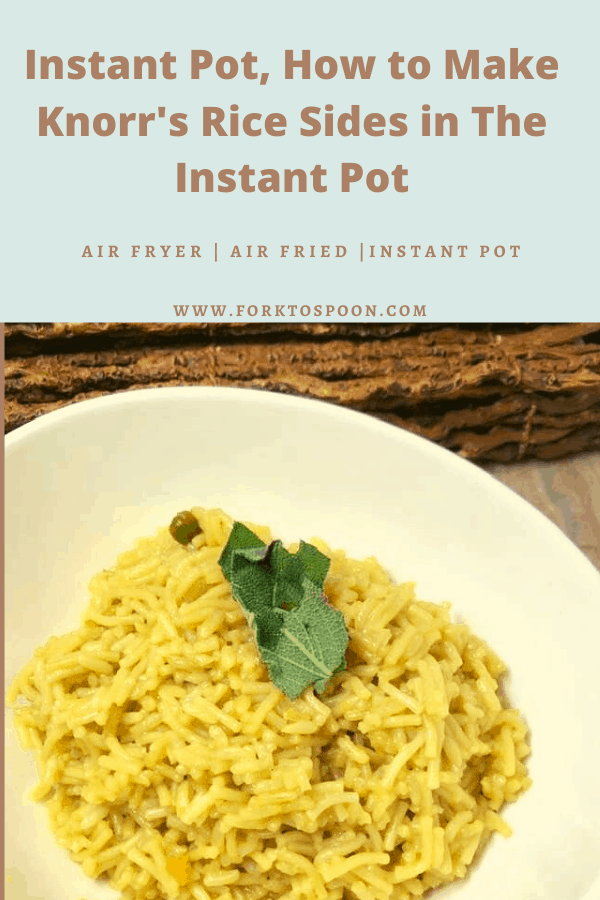 Instant Pot, How to Make Knorr's Rice Sides in The Instant Pot