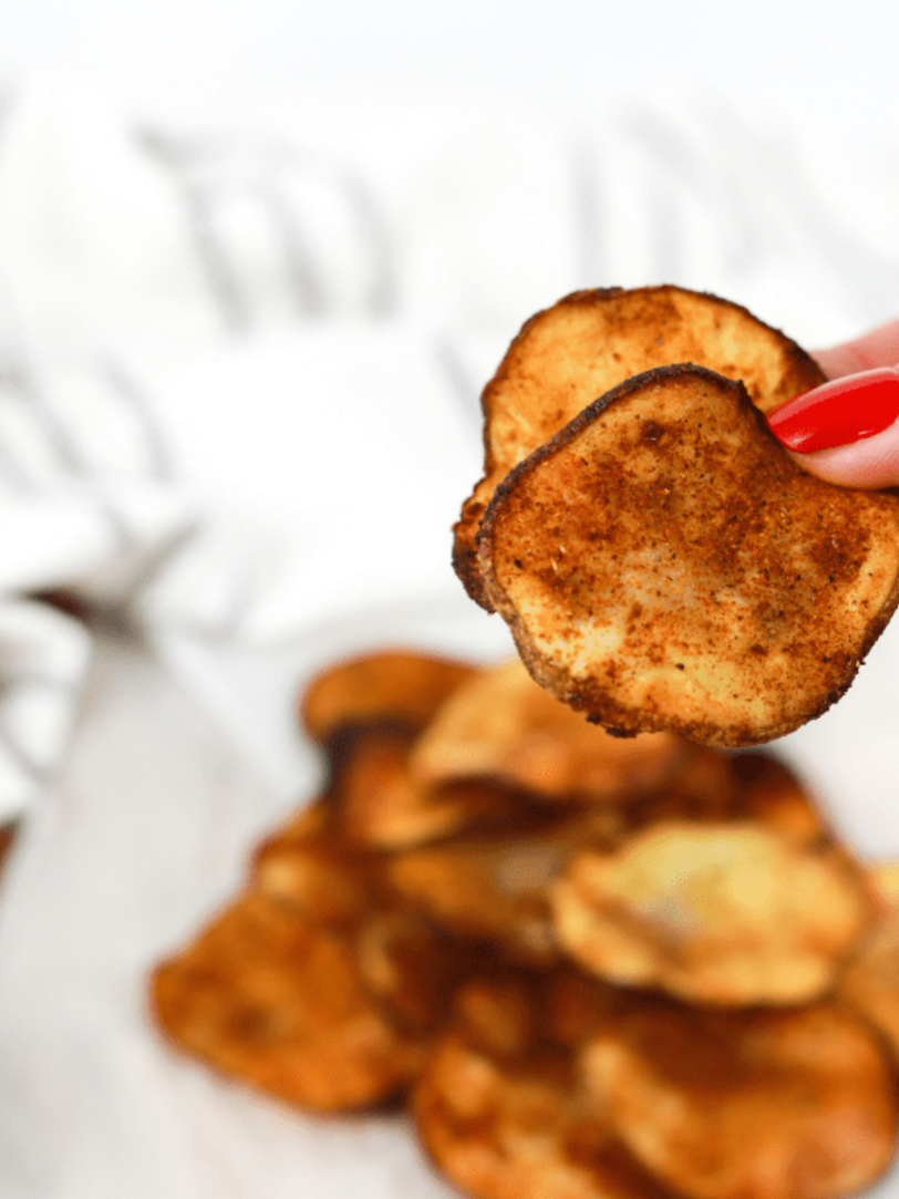 Air Fryer Salt and Vinegar Potato Chips - Fork To Spoon