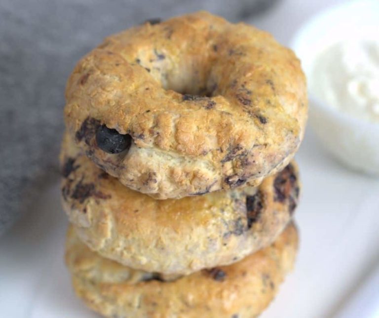 Air Fryer Blueberry Bagels Fork To Spoon