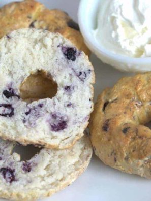 Air Fryer Blueberry Bagels